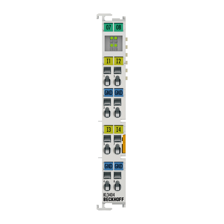 Beckhoff KL3404 Bus Terminal, 4-channel analog input, voltage, ±10 V, 12 bit, single-ended Turkiye