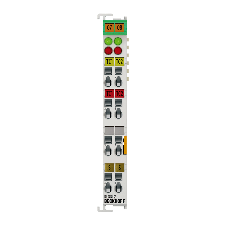 Beckhoff KL3312 Bus Terminal, 2-channel analog input, temperature, thermocouple, 16 bit Turkiye
