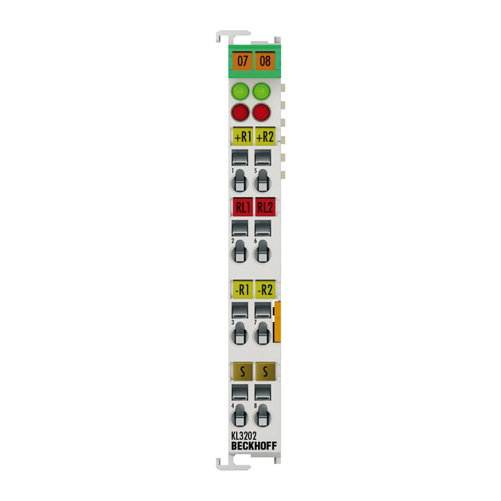 Beckhoff KL3202 Bus Terminal, 2-channel analog input, temperature, RTD (Pt100), 16 bit Turkiye