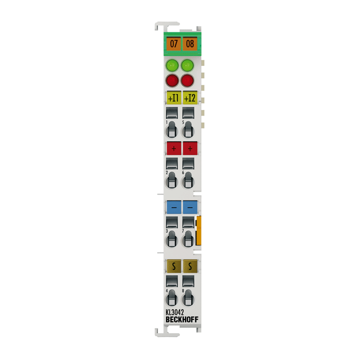 Beckhoff KL3042 Bus Terminal, 2-channel analog input, current, 0…20 mA, 12 bit, single-ended Turkiye