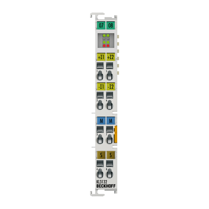 Beckhoff KL3132 Bus Terminal, 2-channel analog input, voltage, ±10 V, 16 bit, differential, high-precision Turkiye