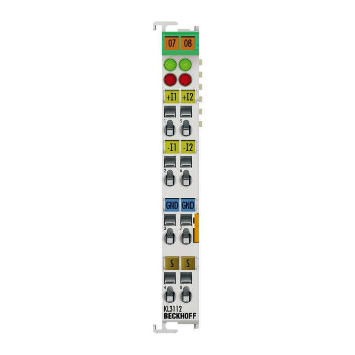 Beckhoff KL3112 Bus Terminal, 2-channel analog input, current, 0…20 mA, 16 bit, differential Turkiye