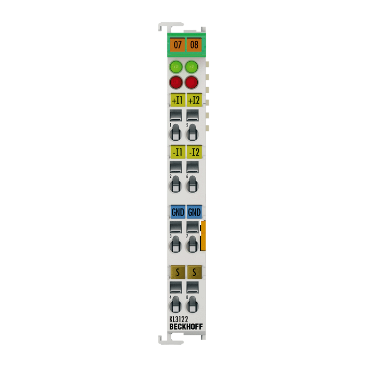 Beckhoff KL3122 Bus Terminal, 2-channel analog input, current, 4…20 mA, 16 bit, differential Turkiye