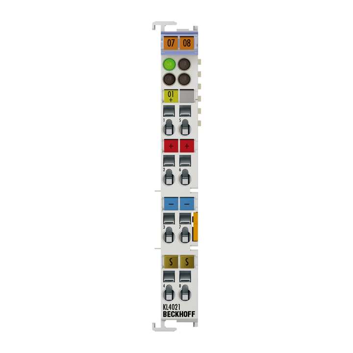 Beckhoff KL4021 Bus Terminal, 1-channel analog output, current, 4…20 mA, 12 bit, single-ended Turkiye