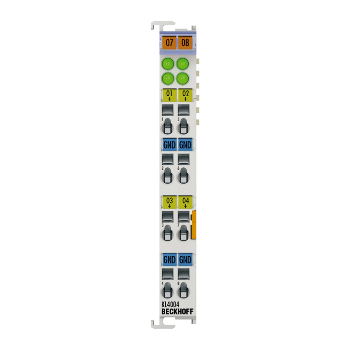 Beckhoff KL4004 Bus Terminal, 4-channel analog output, voltage, 0…10 V, 12 bit, differential Turkiye