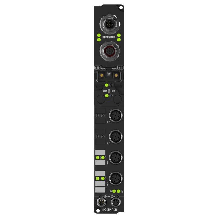 Beckhoff IP2512-B518 Fieldbus Box, 2-channel PWM output, CANopen, 24 V DC, 25 A, M12, integrated T-connector Turkiye