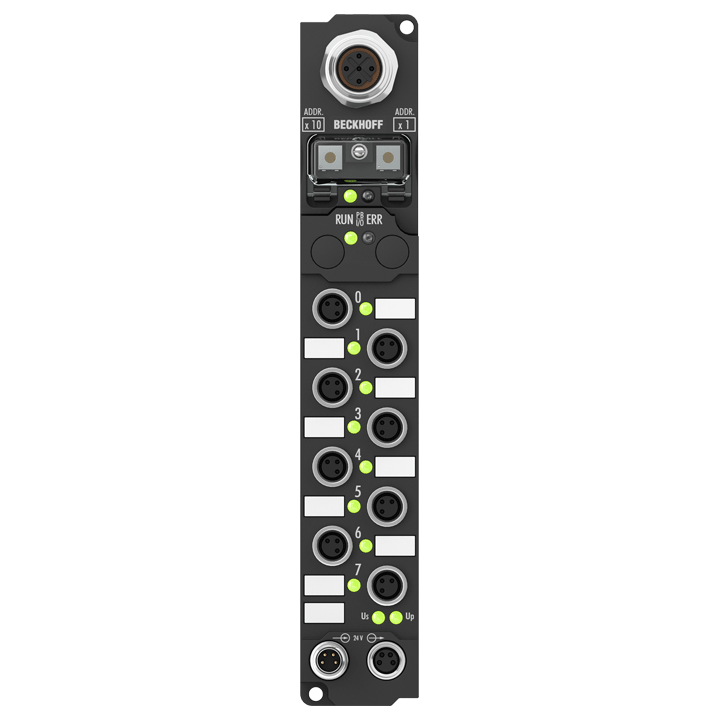 Beckhoff IP2331-Bxxx Fieldbus Box, 4-channel digital input + 4-channel digital output, 24 V DC, 02 ms, 2 A, M8 Turkiye