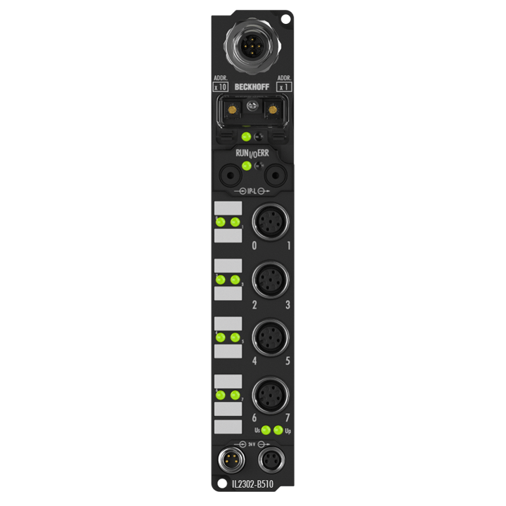 Beckhoff IL2302-B510 Coupler Box, 4-channel digital input + 4-channel digital output, CANopen, 24 V DC, 3 ms, 05 A, M12 Turkiye