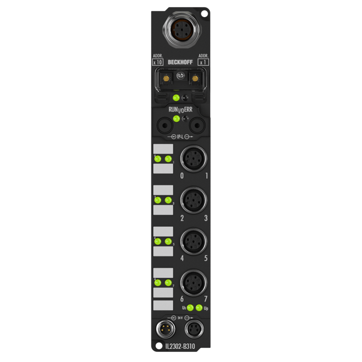 Beckhoff IL2302-B310 Coupler Box, 4-channel digital input + 4-channel digital output, PROFIBUS, 24 V DC, 3 ms, 05 A, M12 Turkiye