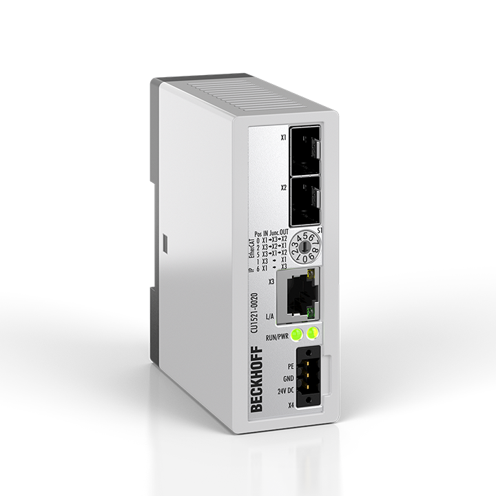 Beckhoff CU1521-0020 Infrastructure, media converter, 3-port junction, Ethernet/EtherCAT, 1000/100 Mbit/s, 24 V DC, SFP Turkiye