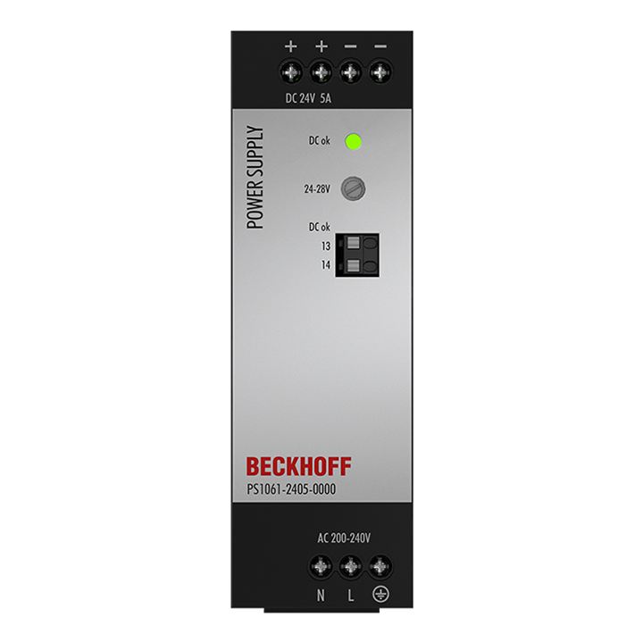 Beckhoff PS1061-2405-0000 Power supply PS1000; output: 24 V DC, 5 A; input: AC 200…240 V, 1-phase Turkiye