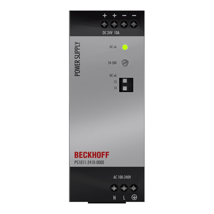 Beckhoff PS1011-2410-0000 Power supply PS1000; output: 24 V DC, 10 A; input: AC 100…240 V, 1-phase Turkiye