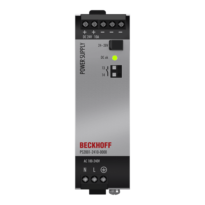 Beckhoff PS2001-2410-0000 Power supply PS2000; output: 24 V DC, 10 A; input: AC 100…240 V/DC 110…150 V, 1-phase Turkiye