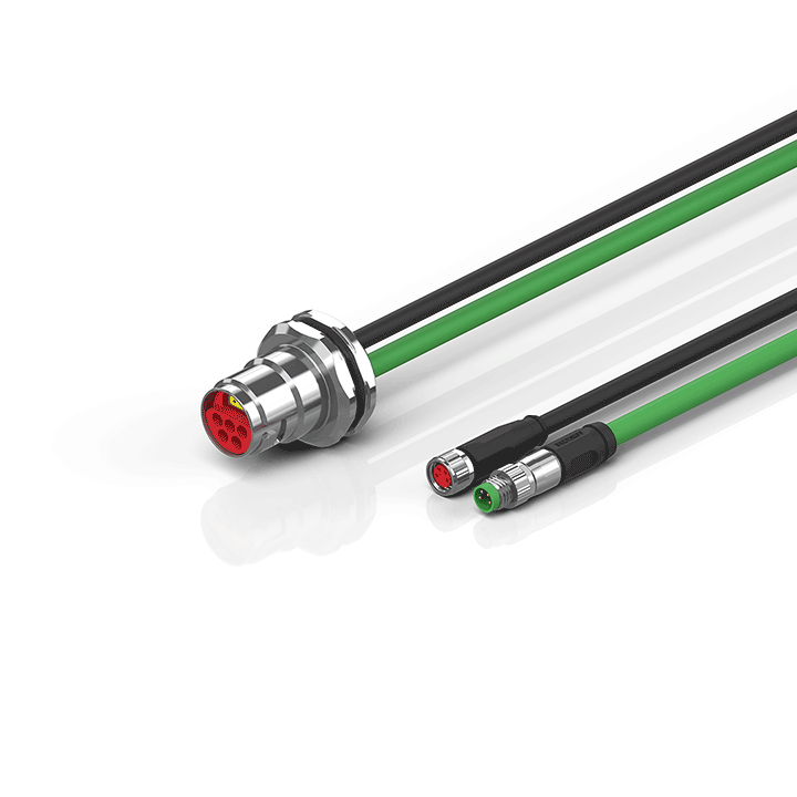 Beckhoff ZK7208-CB51-Axxx B17, ENP cable, PUR, 5 G 15 mm² + (1 x 4 x AWG22), drag chain suitable, key 1 (2 x 24 V DC + PE) Turkiye