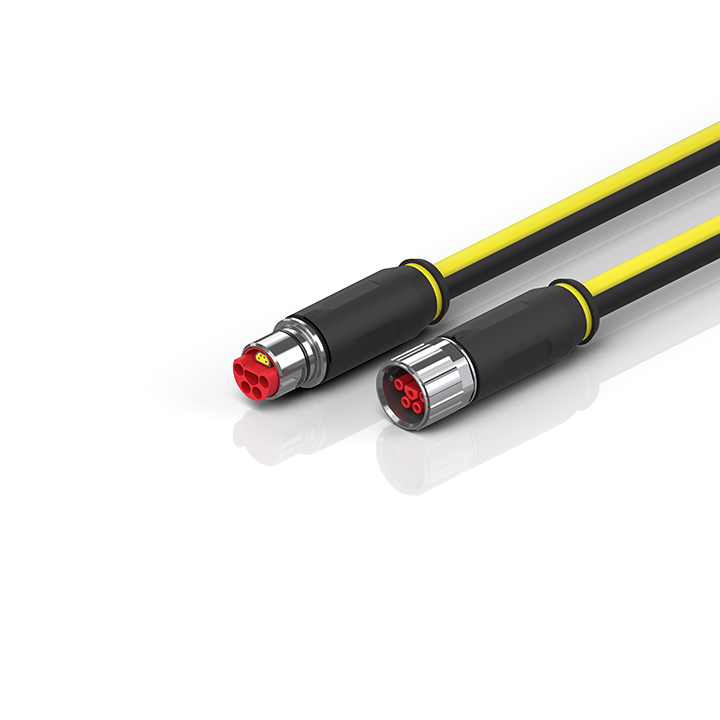 Beckhoff ZK7314-3431-Axxx B23, ENP cable, PUR, 5 G 40 mm² + (1 x 4 x AWG22), drag-chain suitable, key 1 (2 x 24 V DC + PE) Turkiye