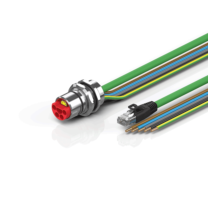 Beckhoff ZK7A14-AV00-Axxx B23, ENP cable, PUR, 5 G 40 mm² + (1 x 4 x AWG22), drag chain suitable, key 3 (user-defined voltage) Turkiye