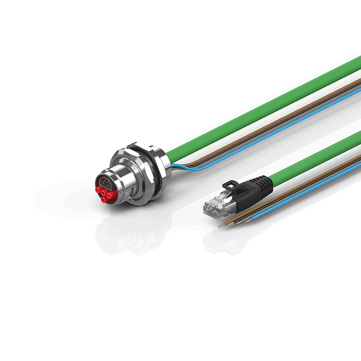 Beckhoff ZK7624-AO00-Axxx B17, ENP cable, PUR, 4 x 15 mm² + (1 x 4 x AWG22), drag chain suitable, key 2 (user-defined voltage) Turkiye