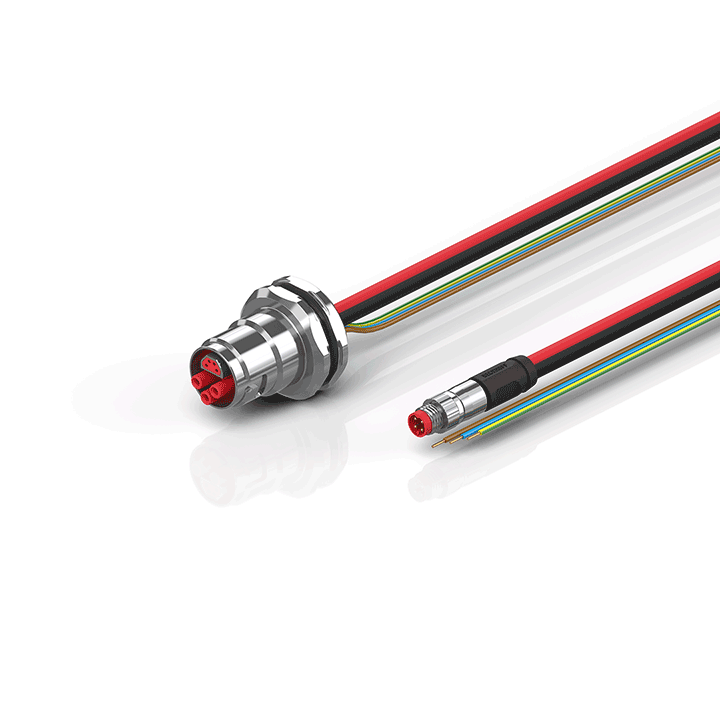 Beckhoff ZK7610-BO00-0xxx B17, ECP cable, PUR, 3 G 25 mm² + (1 x 4 x AWG22), drag chain suitable, key 2 (230 V AC) Turkiye