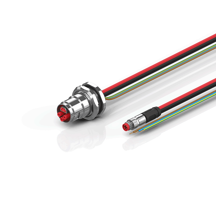 Beckhoff ZK7610-BM00-0xxx B17, ECP cable, PUR, 3 G 25 mm² + (1 x 4 x AWG22), drag chain suitable, key 2 (230 V AC) Turkiye