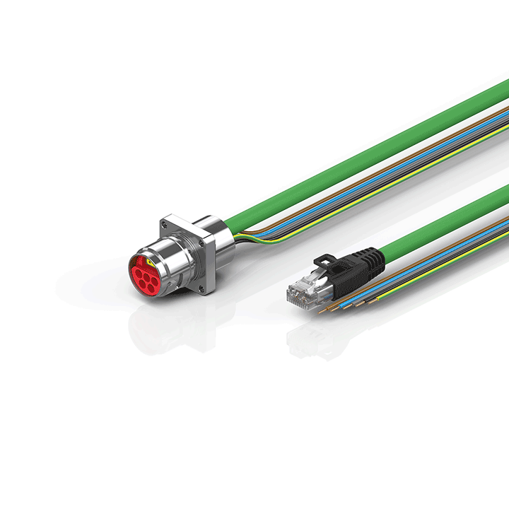 Beckhoff ZK7608-AT00-Axxx B17, ENP cable, PUR, 5 G 15 mm² + (1 x 4 x AWG22), drag chain suitable, key 2 (400 V AC) Turkiye