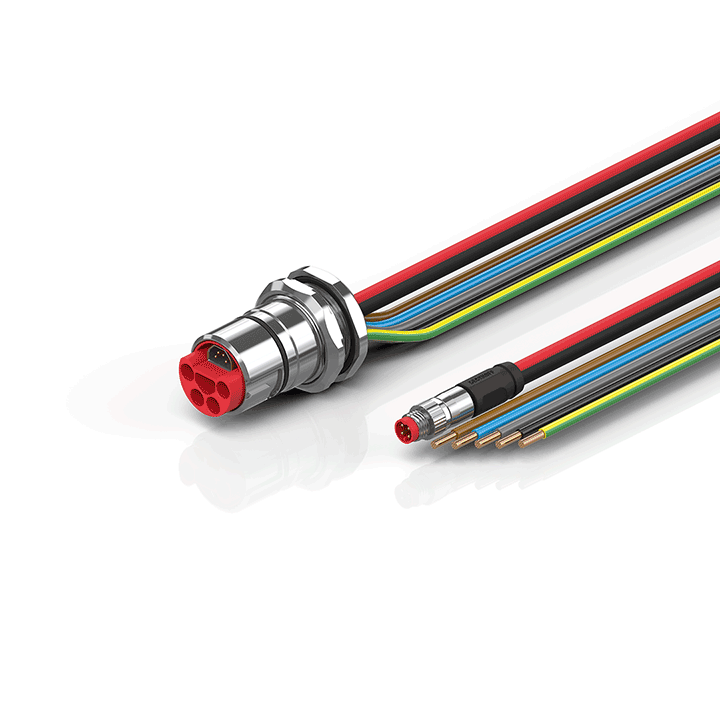 Beckhoff ZK7314-BZ00-0xxx B23, ECP cable, PUR, 5 G 40 mm² + (1 x 4 x AWG22), drag chain suitable, key 1 (2 x 24 V DC + PE) Turkiye