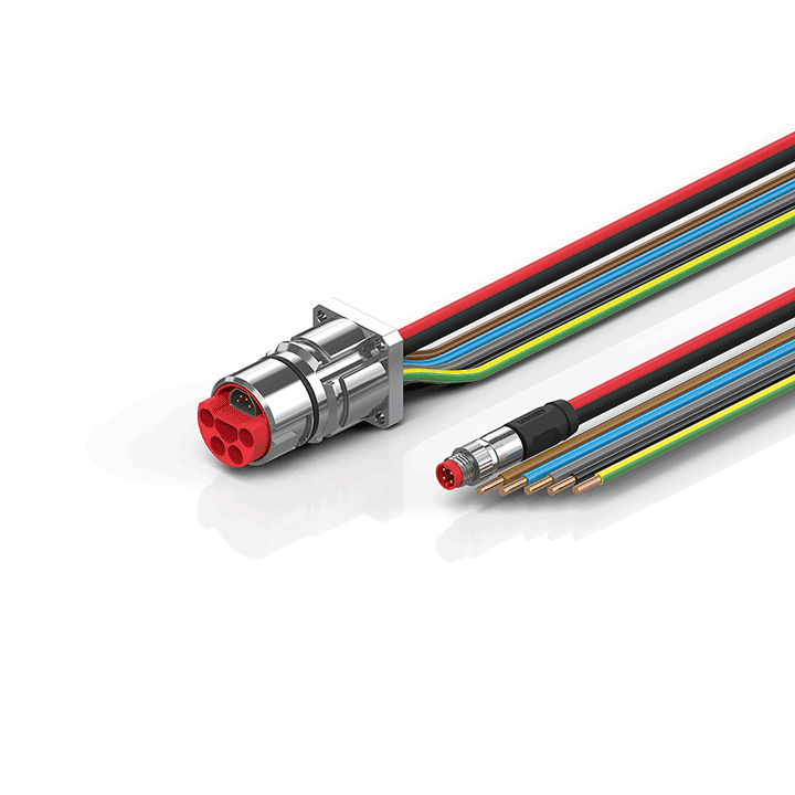 Beckhoff ZK7314-BX00-0xxx B23, ECP cable, PUR, 5 G 40 mm² + (1 x 4 x AWG22), drag chain suitable, key 1 (2 x 24 V DC + PE) Turkiye