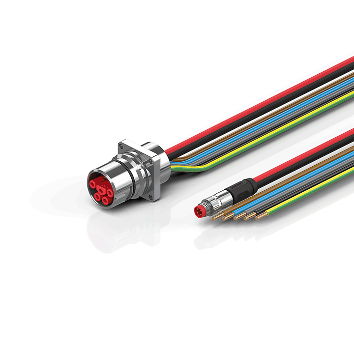 Beckhoff ZK7314-AS00-0xxx B23, ECP cable, PUR, 5 G 40 mm² + (1 x 4 x AWG22), drag chain suitable, key 1 (2 x 24 V DC + PE) Turkiye