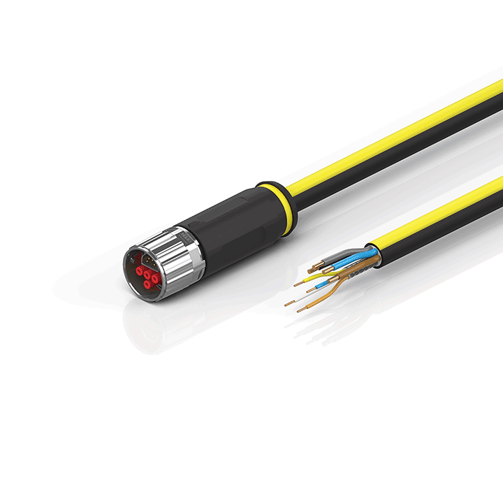 Beckhoff ZK7224-2500-Axxx B17, ENP cable, PUR, 4 x 15 mm² + (1 x 4 x AWG22), drag chain suitable, key 1 (2 x 24 V DC) Turkiye