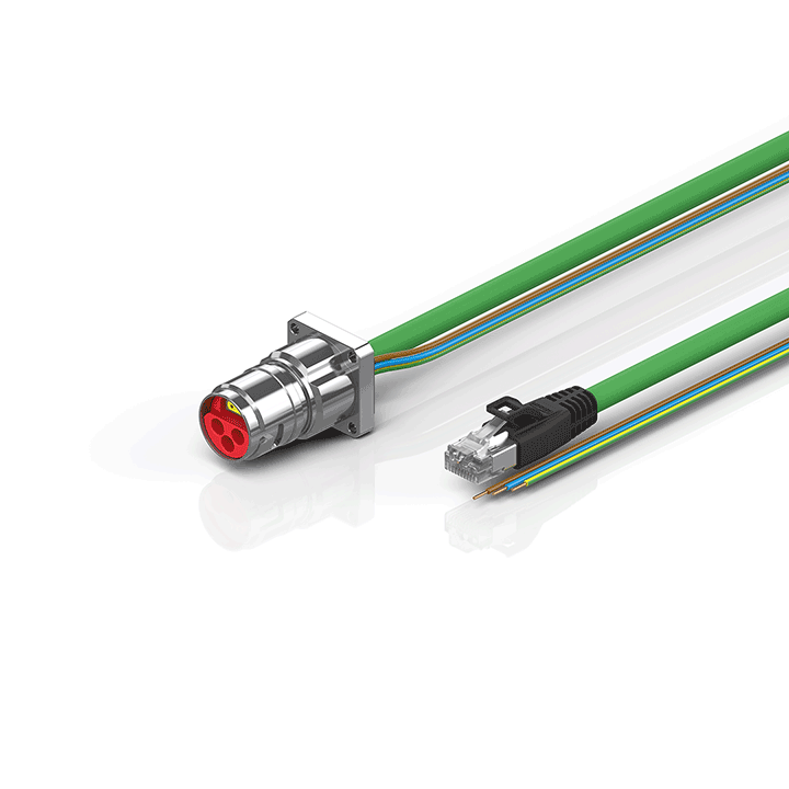 Beckhoff ZK7210-BL00-Axxx B17, ENP cable, PUR, 3 G 25 mm² + (1 x 4 x AWG22), drag chain suitable, key 1 (24 V DC) Turkiye