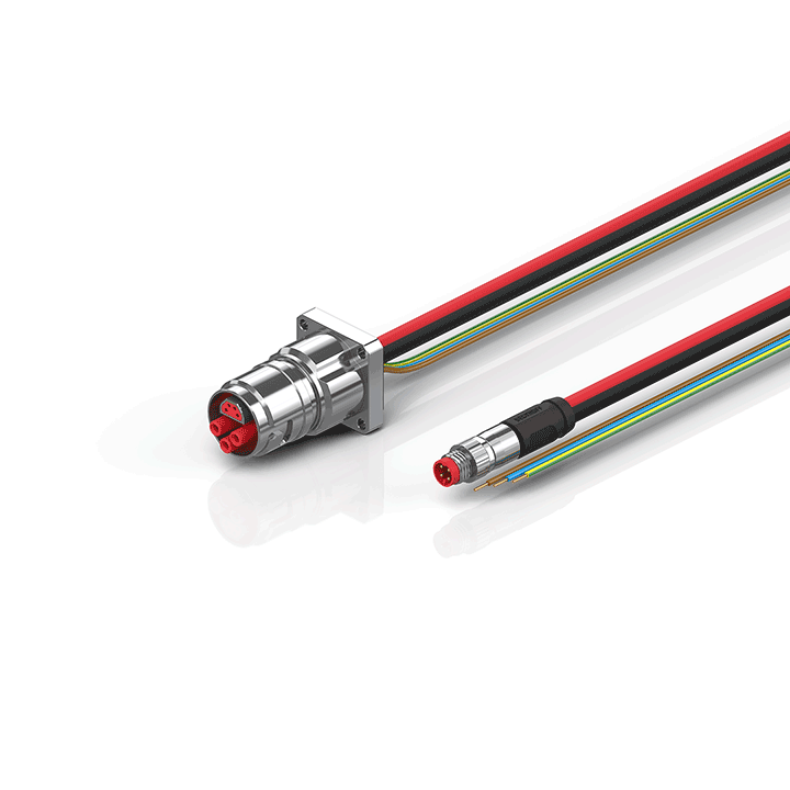 Beckhoff ZK7210-BK00-0xxx B17, ECP cable, PUR, 3 G 25 mm² + (1 x 4 x AWG22), drag chain suitable, key 1 (24 V DC) Turkiye