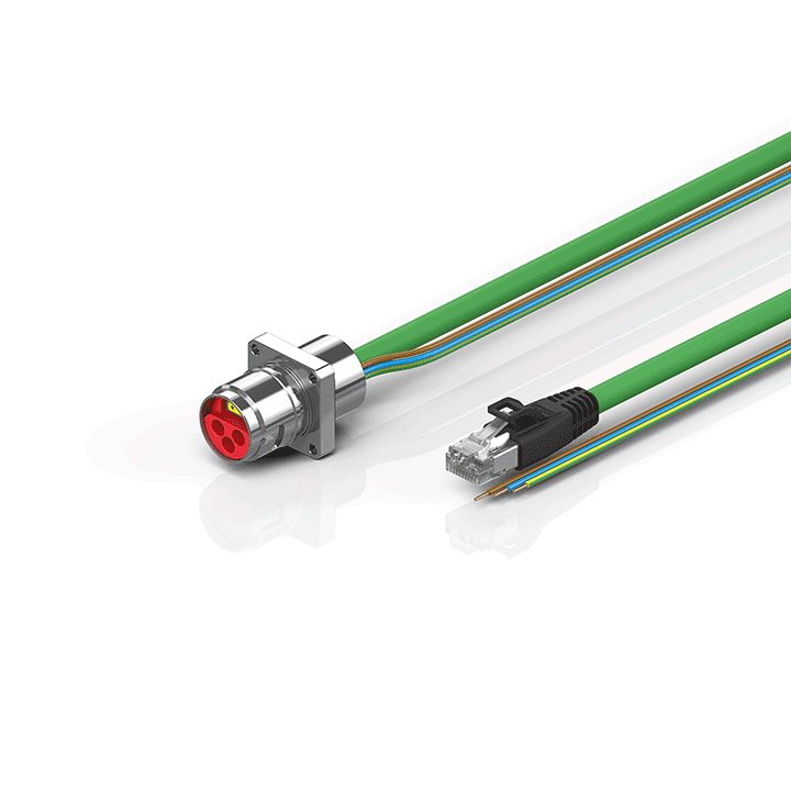 Beckhoff ZK7210-AH00-Axxx B17, ENP cable, PUR, 3 G 25 mm² + (1 x 4 x AWG22), drag chain suitable, key 1 (24 V DC) Turkiye