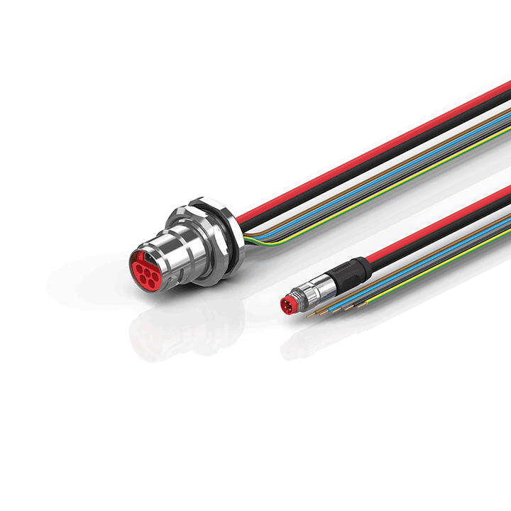Beckhoff ZK7208-BZ00-0xxx B17, ECP cable, PUR, 5 G 15 mm² + (1 x 4 x AWG22), drag chain suitable, key 1 (2 x 24 V DC + PE) Turkiye