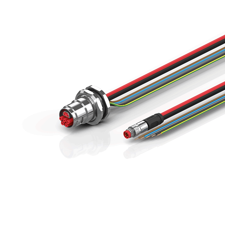 Beckhoff ZK7208-BY00-0xxx B17, ECP cable, PUR, 5 G 15 mm² + (1 x 4 x AWG22), drag chain suitable, key 1 (2 x 24 V DC + PE) Turkiye