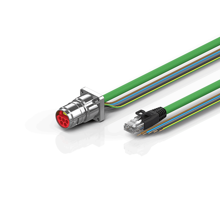 Beckhoff ZK7208-BX00-Axxx B17, ENP cable, PUR, 5 G 15 mm² + (1 x 4 x AWG22), drag chain suitable, key 1 (2 x 24 V DC + PE) Turkiye