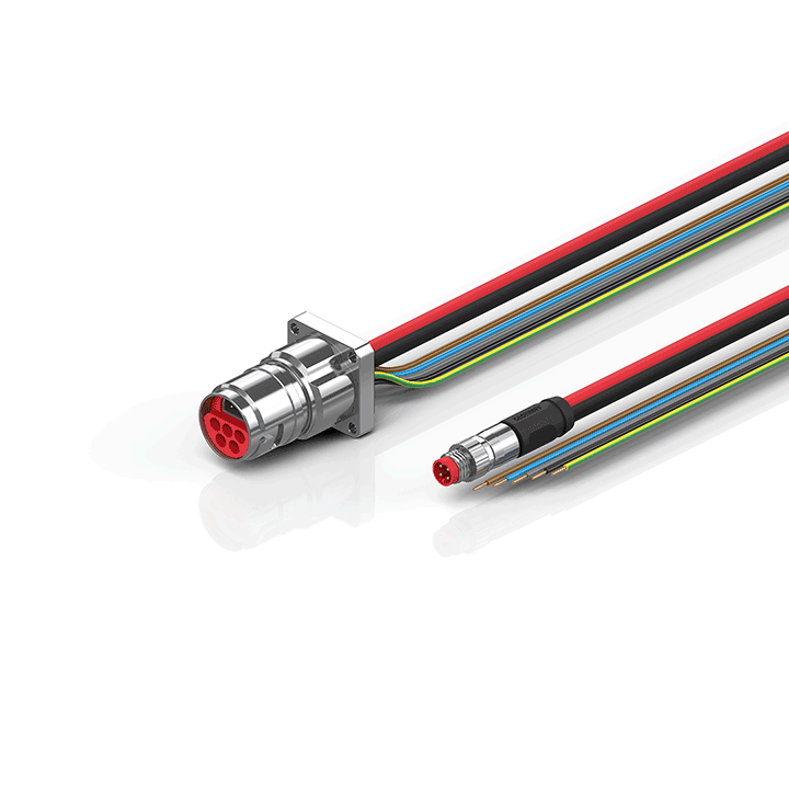 Beckhoff ZK7208-BX00-0xxx B17, ECP cable, PUR, 5 G 15 mm² + (1 x 4 x AWG22), drag chain suitable, key 1 (2 x 24 V DC + PE) Turkiye