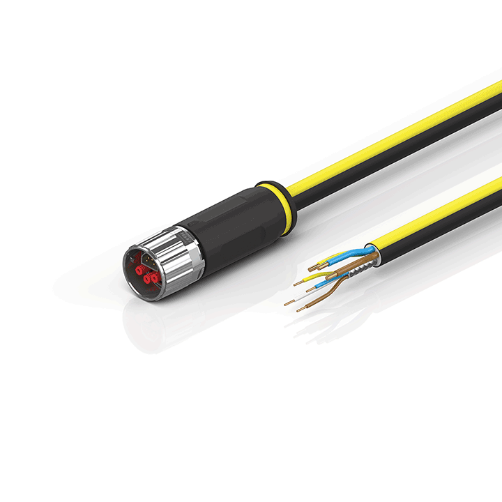 Beckhoff ZK7206-1900-Axxx B17, ENP cable, PUR, 3 G 15 mm² + (1 x 4 x AWG22), drag chain suitable, key 1 (24 V DC) Turkiye