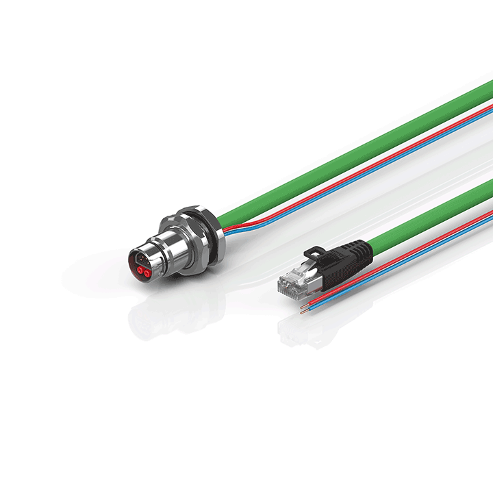 Beckhoff ZK7102-BG00-Axxx B12, ENP cable, PUR, 2 x 075 mm² + (1 x 4 x AWG22), drag chain suitable, key 1 (24 V DC) Turkiye