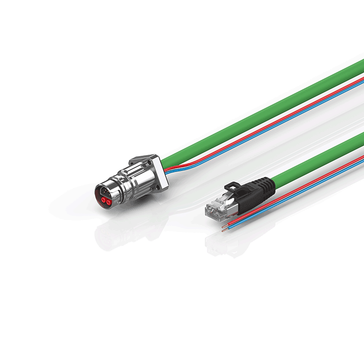 Beckhoff ZK7102-BE00-Axxx B12, ENP cable, PUR, 2 x 075 mm² + (1 x 4 x AWG22), drag chain suitable, key 1 (24 V DC) Turkiye
