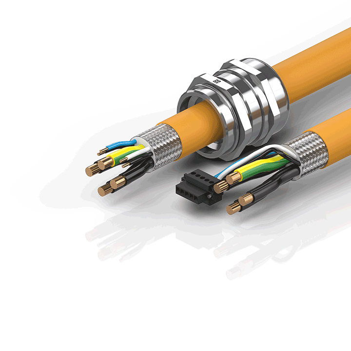 Beckhoff ZK4506-8027-xxxx Motor connection cable 10 mm² with M40 cable gland, drag-chain suitable Turkiye