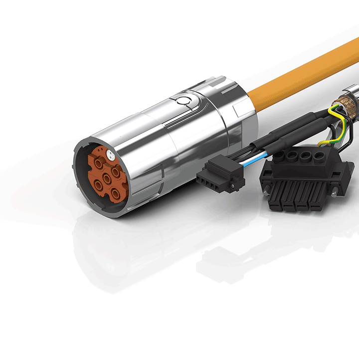 Beckhoff ZK4500-8025-xxxx Motor connection cable 4 mm² with M40 speedtec® plug, drag-chain suitable Turkiye