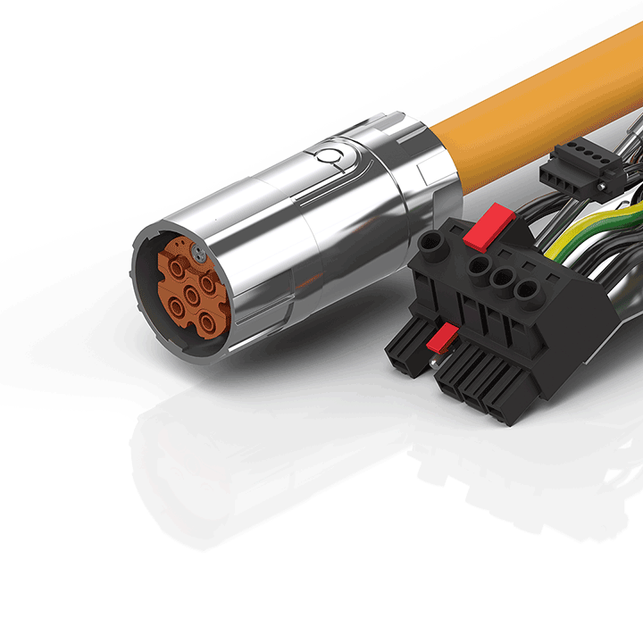 Beckhoff ZK4800-8525-xxxx Motor connection cable 4 mm² with M40 speedtec® plug system, drag-chain suitable Turkiye