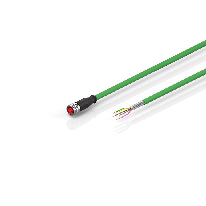 Beckhoff ZK4724-0410-2xxx Resolver connection cable 025 mm² with M12 plug for motors with resolver, drag-chain suitable Turkiye