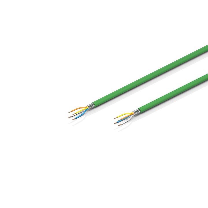 Beckhoff ZB9034 Industrial Ethernet/EtherCAT cable, shielded, PUR, 1 x 4 x AWG26, fixed installation, Cat5, green Turkiye