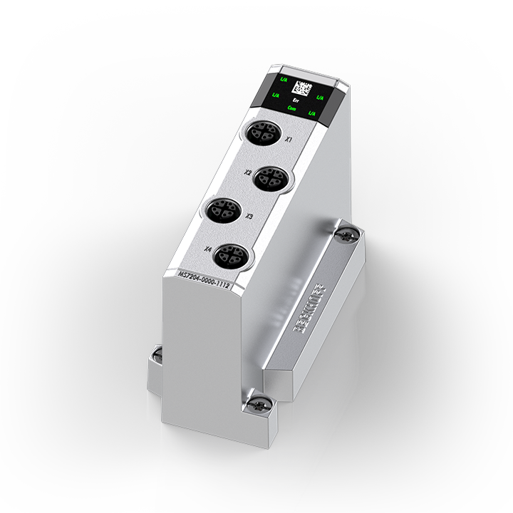Beckhoff MS7204-0000-1112 System module, 4-port switch, Ethernet, 1 Gbit/s, M12, X-coded Turkiye