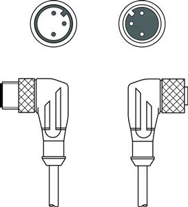 Leuze CB-M12-1500X-3WF/WM Susturma kablosu