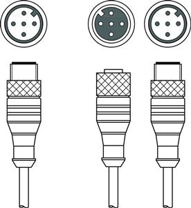 Leuze K-YCN M12A-5m-M12A-S-PUR Bağlantı kablosu Turkiye
