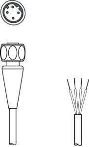 Leuze KS ET-M12-4A-T9-150-F+B Bağlantı kablosu