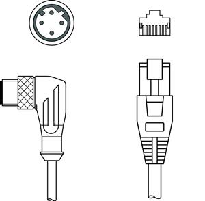 Leuze KSS ET-M12-4W-RJ45-A-P7-030 Bağlantı kablosu