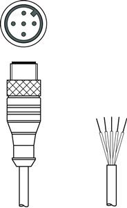 Leuze KB-008-3000 A-S Bağlantı kablosu