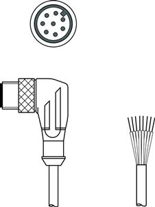 Leuze CB-M12-3000-8WM Bağlantı kablosu